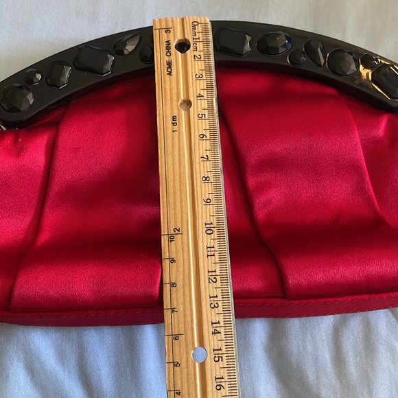 Enzo Angiolini Satin Evening Clutch - Picture 5 of 6